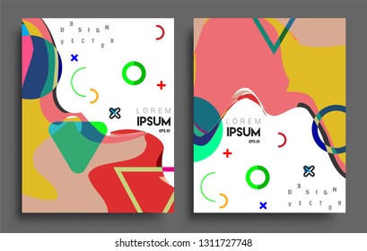 Modern abstract covers set. Cool gradient shapes composition, vector covers design.