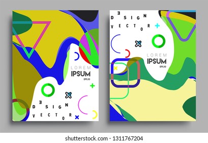 Modern abstract covers set. Cool gradient shapes composition, vector covers design.