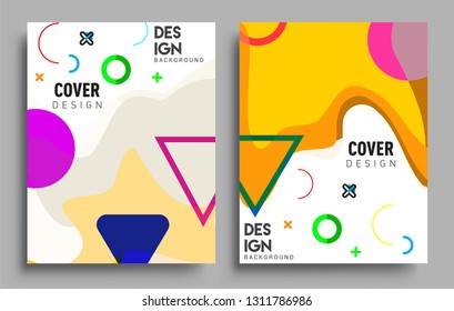 Modern abstract covers set. Cool gradient shapes composition, vector covers design.