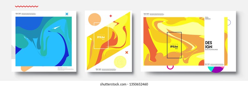 Modern abstract covers set. Cool gradient shapes composition, vector covers design.