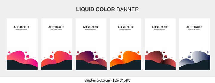 Modern abstract covers set. Cool gradient shapes composition. Futuristic design.Abstract graphic elements. Set of gradient shapes. Design template for presentation or flyer.