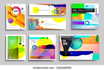 Modern abstract covers set. Cool gradient shapes composition, vector covers design. Applicable for Banners, Placards, Posters, Flyers.