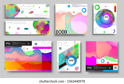 Modern abstract covers set. Cool gradient shapes composition, vector covers design. Applicable for Banners, Placards, Posters, Flyers.