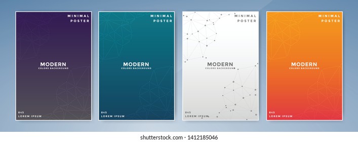 Modern abstract covers set. Cool gradient shapes composition. Futuristic design. Eps10 vector. 