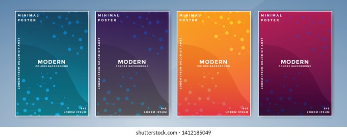 Modern abstract covers set. Cool gradient shapes composition. Futuristic design. Eps10 vector. 