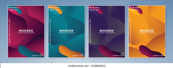 Modern abstract covers set. Cool gradient shapes composition. Eps10 vector.