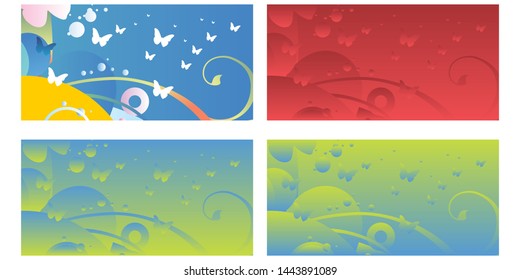 Modern abstract covers set. Cool gradient shapes composition. Eps10 vector