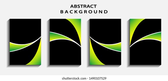 Modern abstract covers set. Cool gradient wave composition. Eps10 vector.