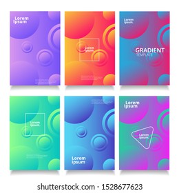 Modern abstract covers set. Cool gradient shapes composition. Eps10 vector.