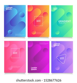 Modern abstract covers set. Cool gradient shapes composition. Eps10 vector.
