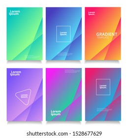 Modern abstract covers set. Cool gradient shapes composition. Eps10 vector.