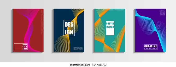 Modern abstract covers set. Cool gradient shapes composition - Eps10 vector.