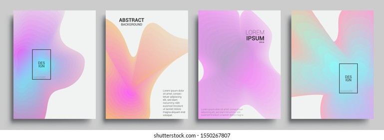 Modern abstract covers set. Cool gradient shapes composition, vector covers design.