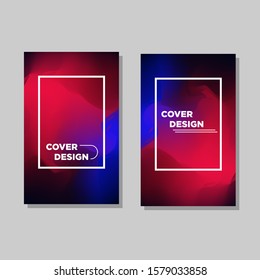 Modern abstract covers set. Cool gradient shapes composition, shapes, geometric elements. Applicable for placards, brochures, posters, covers and banners. Eps10 vector