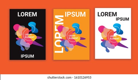 Modern abstract covers set. Cool gradient shapes composition. Eps10 vector.