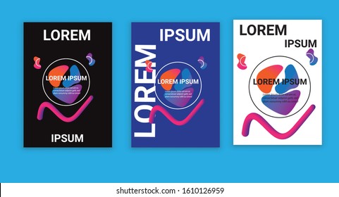 Modern abstract covers set. Cool gradient shapes composition. Eps10 vector.