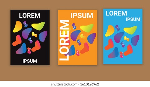 Modern abstract covers set. Cool gradient shapes composition. Eps10 vector.