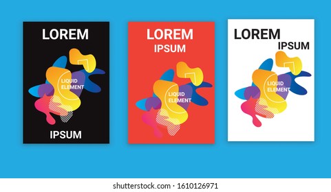 Modern abstract covers set. Cool gradient shapes composition. Eps10 vector.