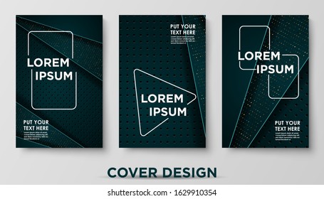 Modern abstract covers set. Cool gradient shapes composition, shapes, geometric elements. Applicable for placards, brochures, posters, covers and banners. Eps10 vector