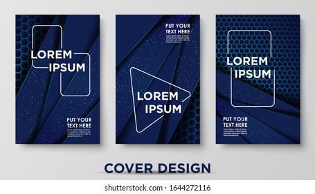 Modern abstract covers set. Cool gradient shapes composition, shapes, geometric elements. Applicable for placards, brochures, posters, covers and banners. Eps10 vector