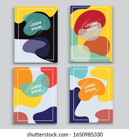 Modern abstract covers set. Cool gradient shapes composition, vector covers design eps 10
