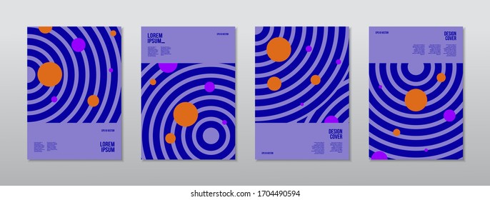 Modern abstract covers set. Cool shapes composition. Eps10 vector.