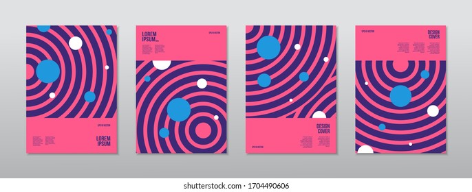 Modern abstract covers set. Cool shapes composition. Eps10 vector.
