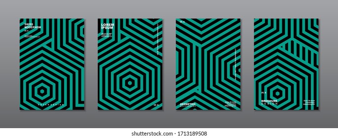 Modern abstract covers set. Cool shapes composition. Eps10 vector.