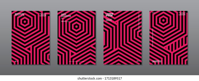 Modern abstract covers set. Cool shapes composition. Eps10 vector.