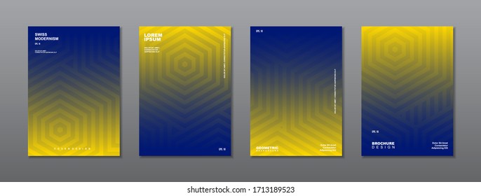 Modern abstract covers set. Cool shapes composition. Eps10 vector.