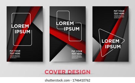 Modern abstract covers set. Cool gradient shapes composition, shapes, geometric elements. Applicable for placards, brochures, posters, covers and banners. Eps10 vector