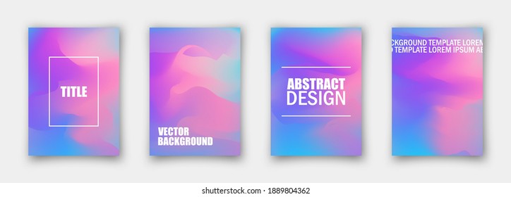 Fundas abstractas modernas. Composición de formas de degradado frío. Vector Eps10.