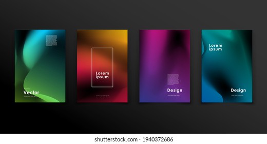 Modern abstract covers set. Cool gradient shapes composition. Eps10 vector. 