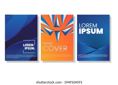 Modern abstract covers set. Cool gradient shapes composition. Abstract design Perfect for copybook brochures and school books. Notebook paper. Brochure, book, magazine template, banner.