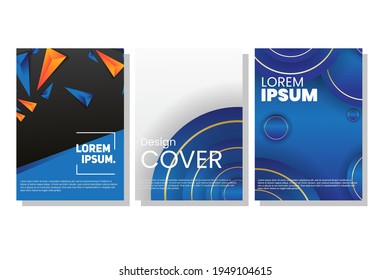 Modernes abstraktes Cover Set. Cool Farbverlauf-Zusammensetzung. Abstraktes Design Perfekt für Copybook-Broschüren und Schulbücher. Notebook-Papier. Broschüre, Buch, Zeitschriftenvorlage, Banner.