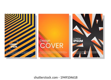 Modernes abstraktes Cover Set. Cool Farbverlauf-Zusammensetzung. Abstraktes Design Perfekt für Copybook-Broschüren und Schulbücher. Notebook-Papier. Broschüre, Buch, Zeitschriftenvorlage, Banner.