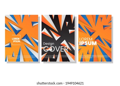Modern abstract covers set. Cool gradient shapes composition. Abstract design Perfect for copybook brochures and school books. Notebook paper. Brochure, book, magazine template, banner.