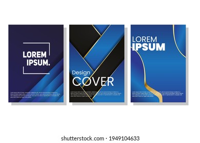Modernes abstraktes Cover Set. Cool Farbverlauf-Zusammensetzung. Abstraktes Design Perfekt für Copybook-Broschüren und Schulbücher. Notebook-Papier. Broschüre, Buch, Zeitschriftenvorlage, Banner.