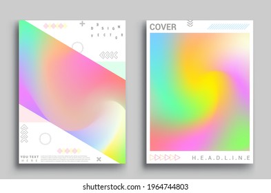 Modern abstract covers set. Cool gradient shapes composition, Art template design for invitation card, front page, mockup brochure theme style, banner idea, book cover, booklet print.