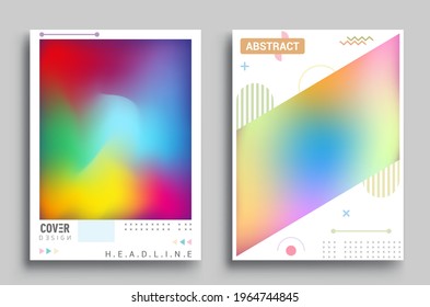 Fundas abstractas modernas. Composición de formas gradientes geniales, diseño de plantillas de arte para la tarjeta de invitación, portada, estilo de tema de folletos de maquillaje, idea de banner, portada de libro, impresión de folletos.