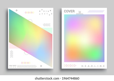 Modern abstract covers set. Cool gradient shapes composition, Art template design for invitation card, front page, mockup brochure theme style, banner idea, book cover, booklet print.