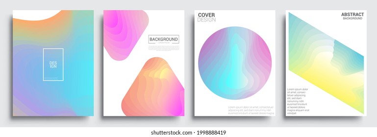 Modern abstract covers set. Cool gradient shapes composition, vector covers design.