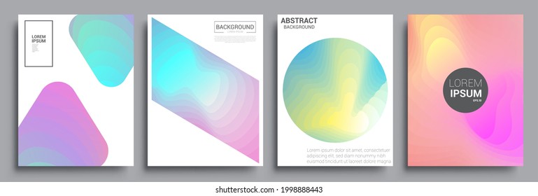 Modern abstract covers set. Cool gradient shapes composition, vector covers design.