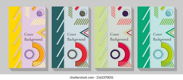 Modern abstract covers set. Cool gradient shapes composition. Business presentation vector A4 vertical orientation front page mock up set. 
