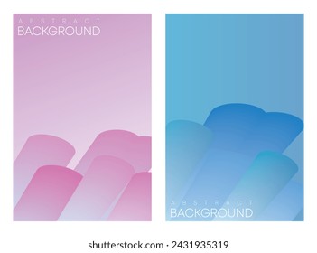 Conjunto de cubiertas abstractas modernas. Composición de formas de degradado frío. 