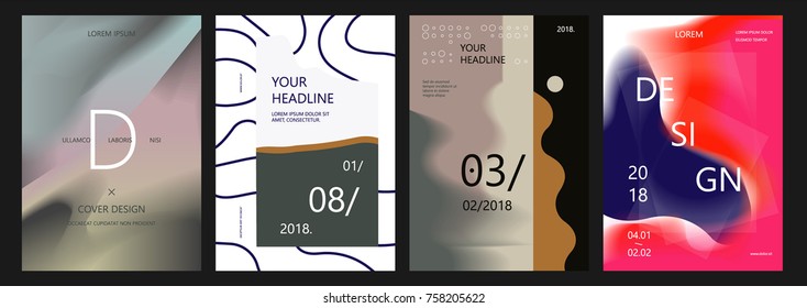 	
Modern abstract covers set. Cool gradient shapes composition. Eps10 vector.