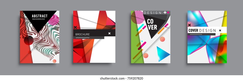 Modern abstract covers set. Cool gradient shapes composition, vector covers design.
