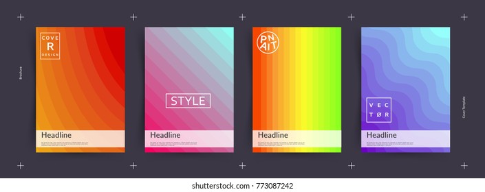 Modern abstract covers set. Cool gradient shapes composition. Eps10 vector.