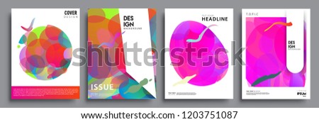 Modern abstract covers set. Cool gradient shapes composition, vector covers design.