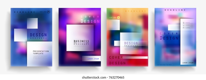 Modern abstract covers set. Futuristic design. Eps10 vector.